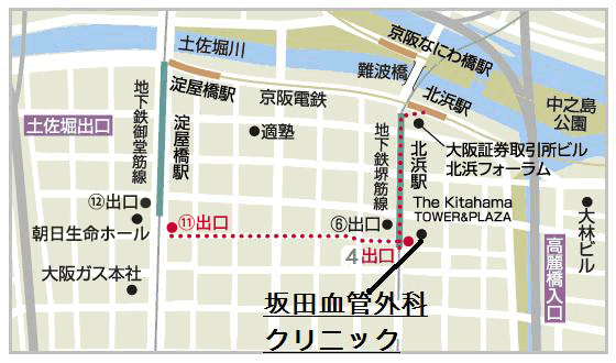 地下鉄堺筋線北浜駅4番出口直結